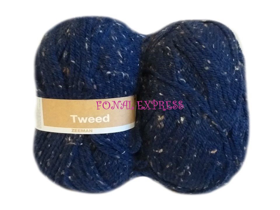 200 g ZEEMAN TWEED kék akril gyapjú fonal. Tű 5-6 mm.