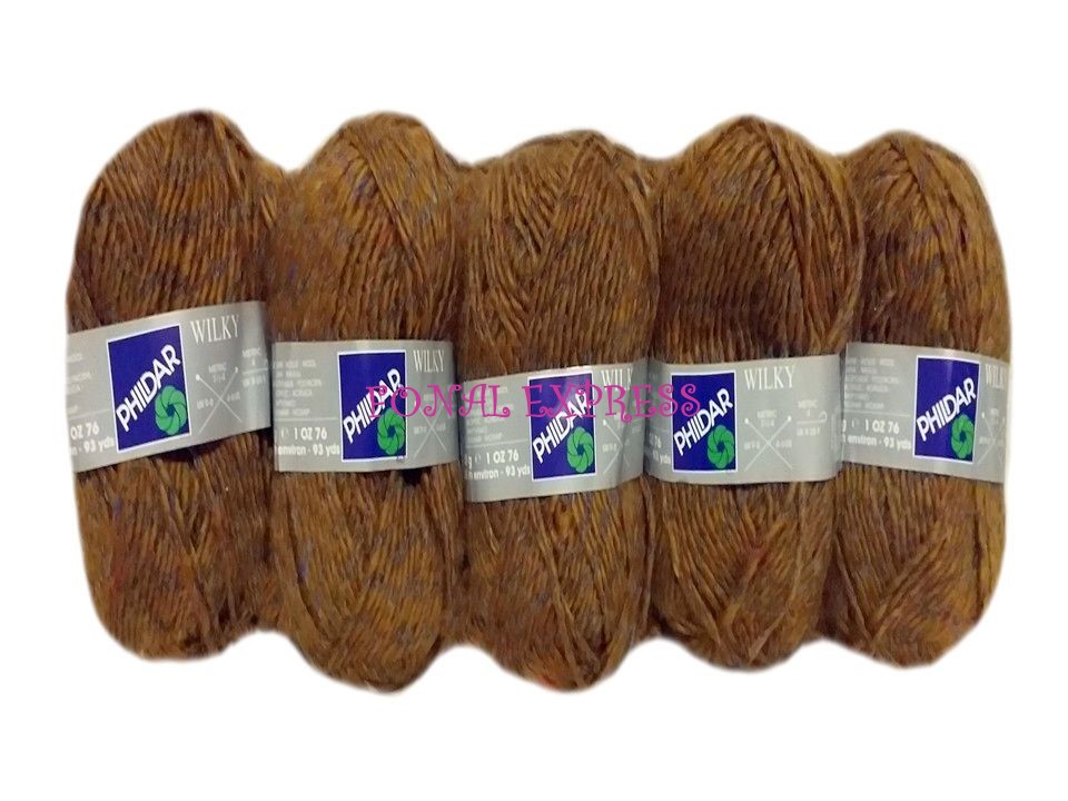 250 g PHILDAR barna melíros gyapjú akril mohair fonal. Tű 3,5-4 mm.